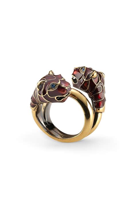 nordstrom gucci enamel tiger ring 6.75|Gucci Icon Double G Gold Ring .